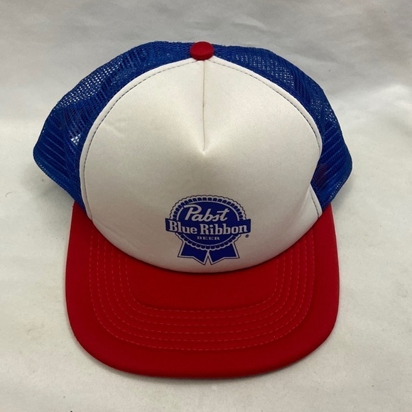 Vintage Pabst Blue Ribbon Beer Hat Cap Snapback - Picture 1 of 10